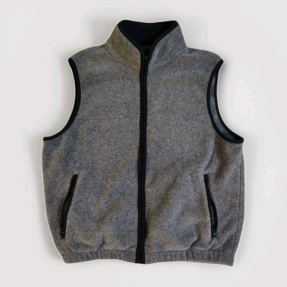 Eddie Bauer EBTEK Fleece Vest Grey Men’s Size Large Measurements Included - Picture 1 of 13
